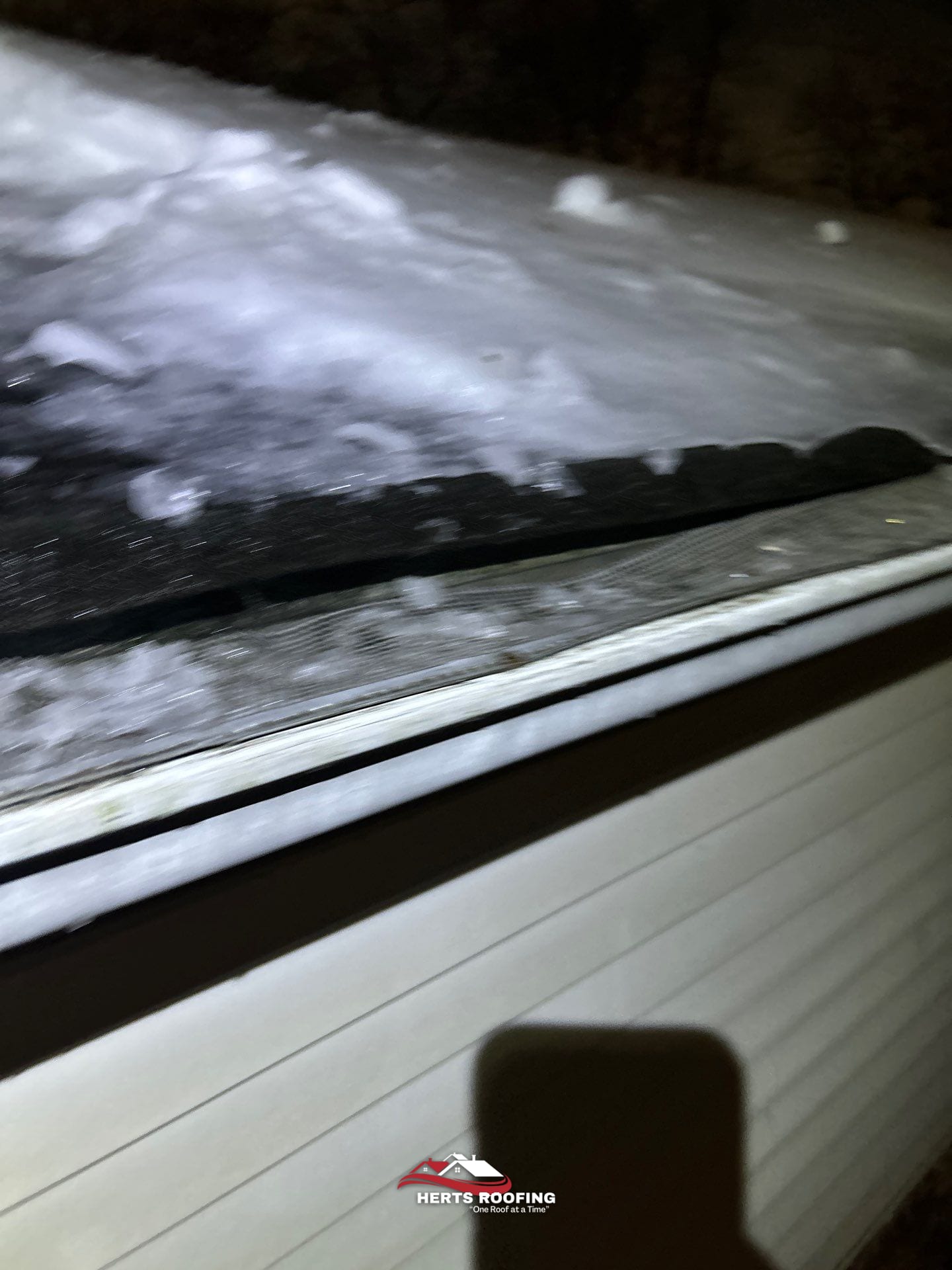 Storm Damage Restoration for Ice Dam Issue in Cranford — during photo