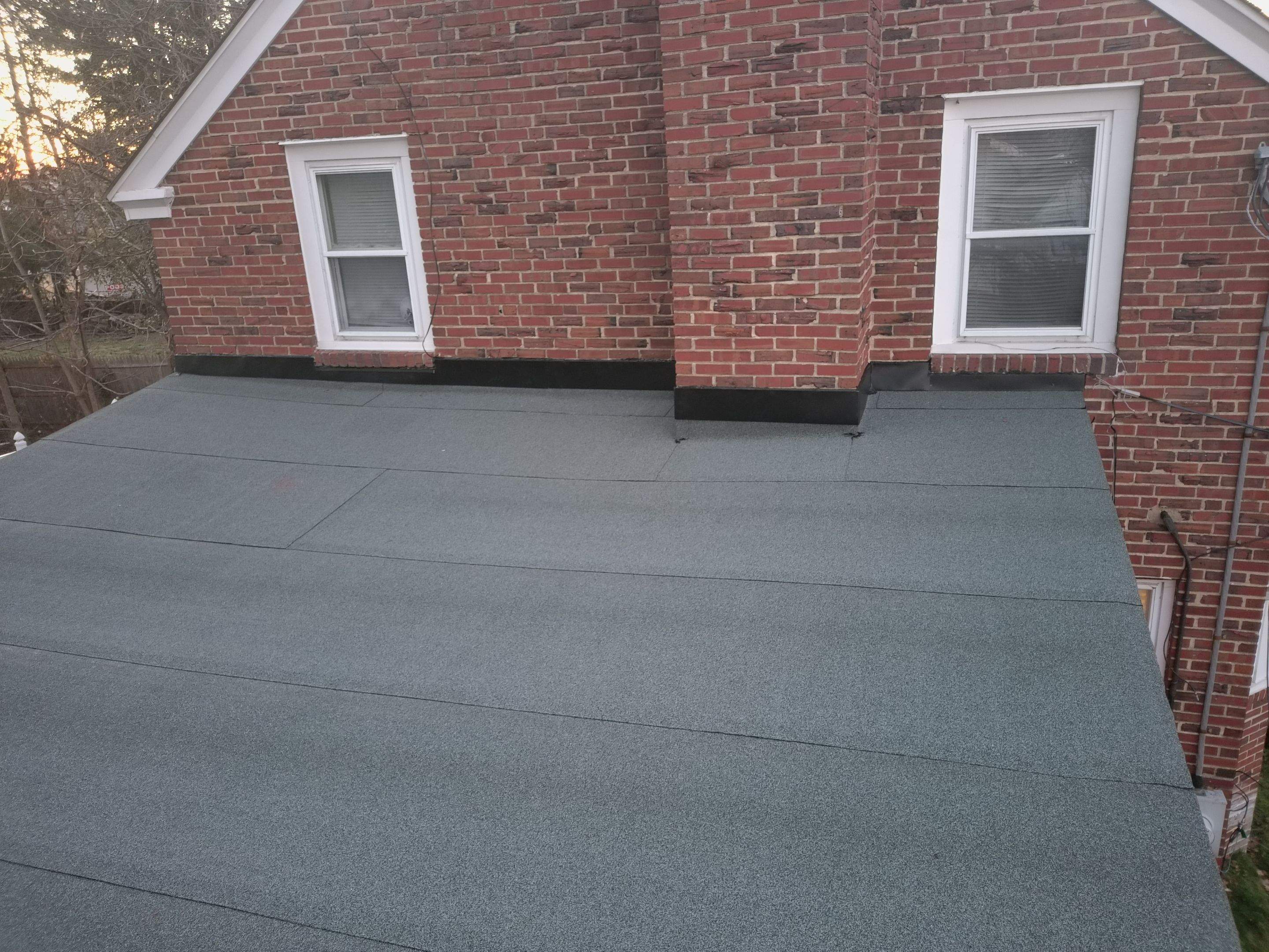 roof replacement project — during photo