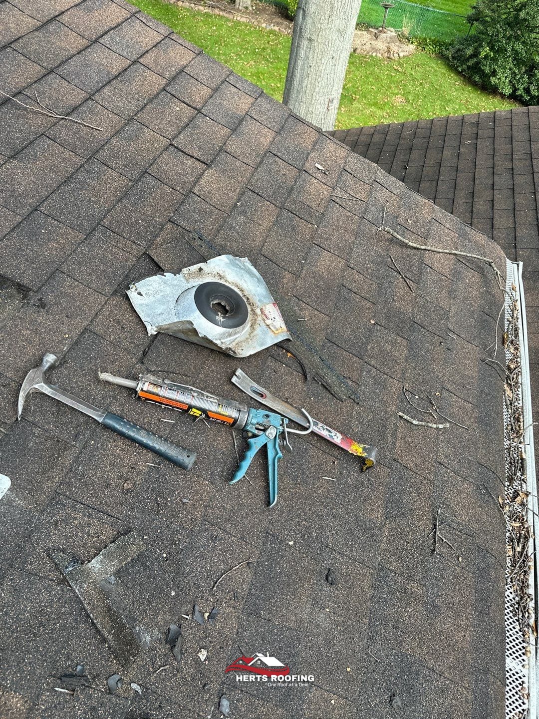 Roof Repair in Cranford, NJ for Leak Problems — during photo