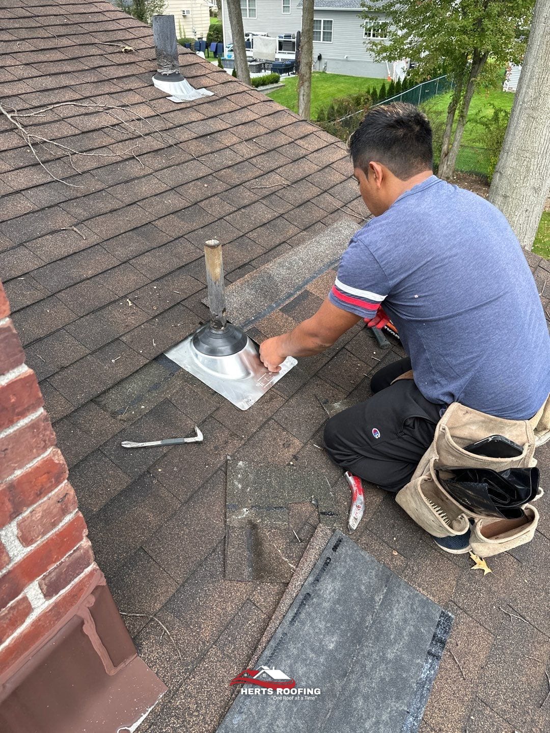 Roof Repair in Cranford, NJ for Leak Problems — during photo