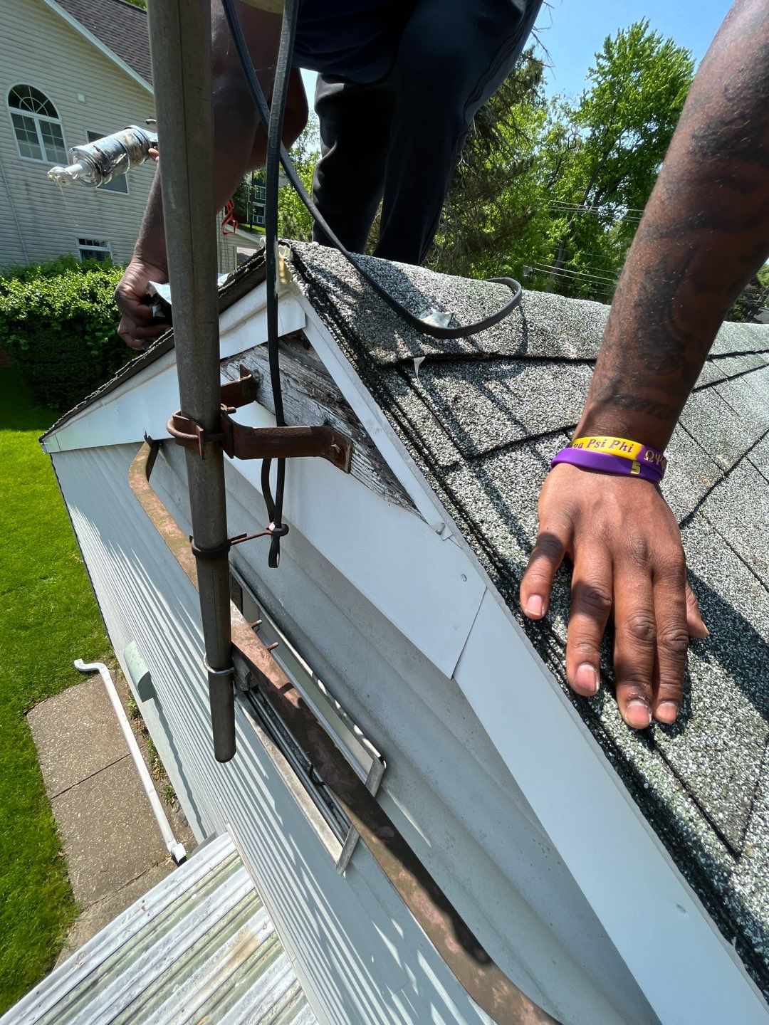 roof repair project — after photo
