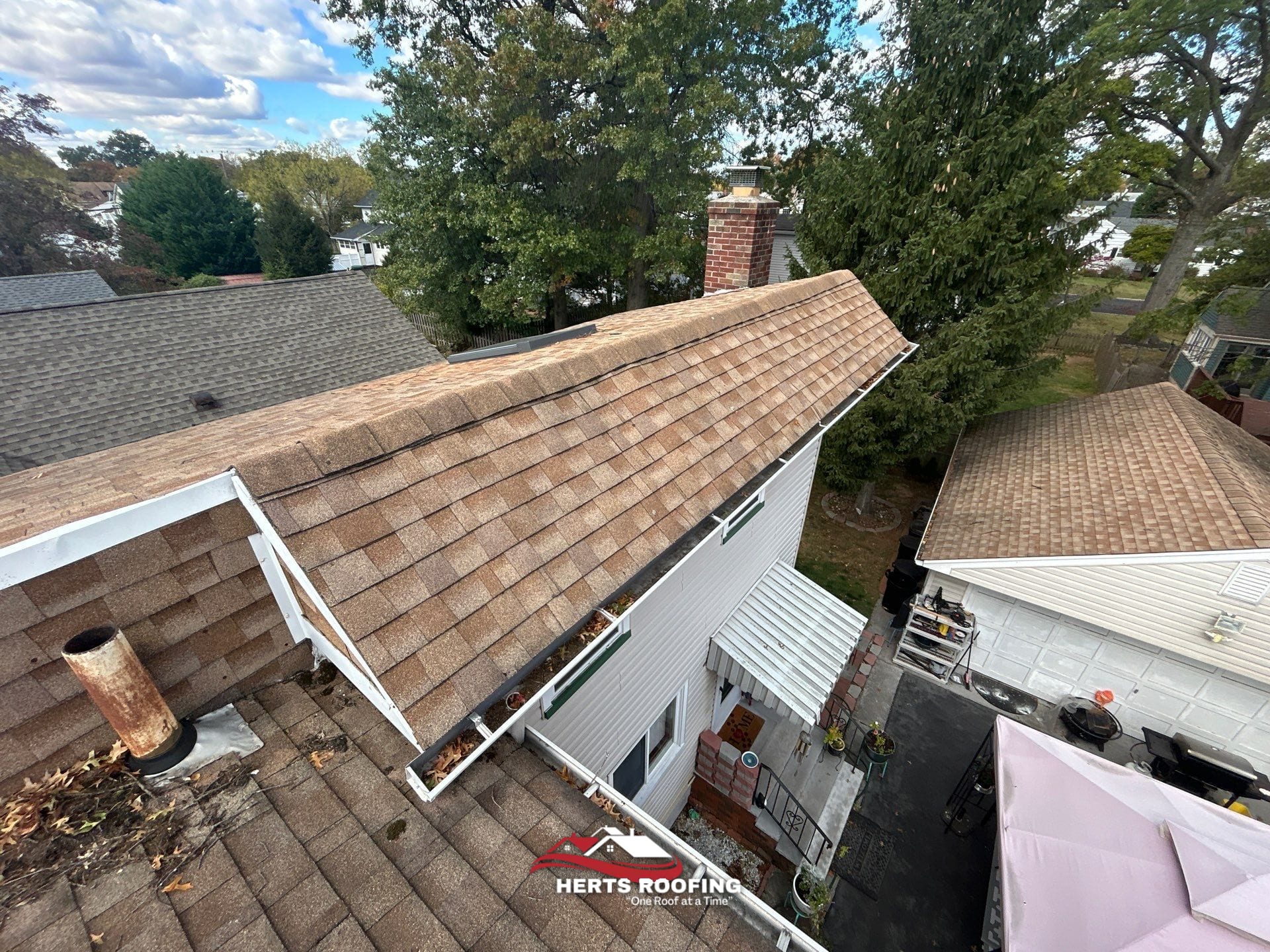 Complete Roof Replacement in Garwood, NJ — during photo