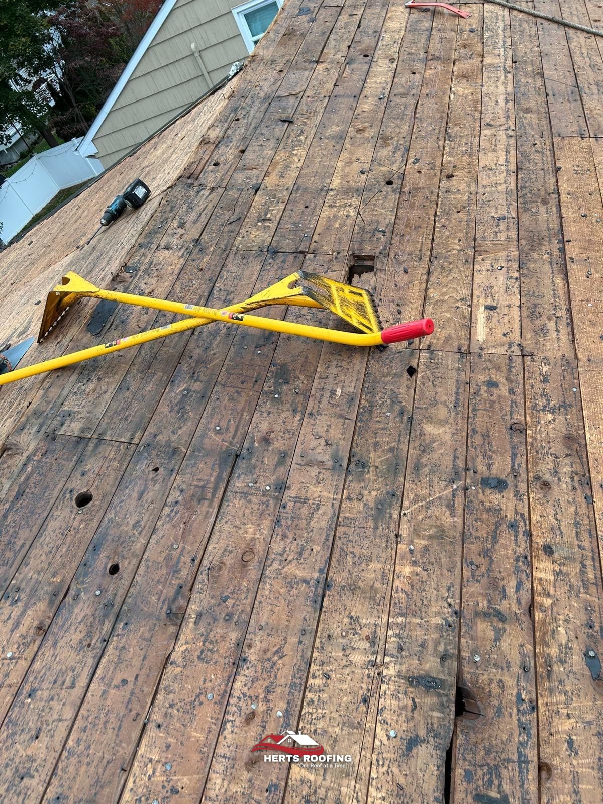 Complete Roof Replacement in Garwood, NJ — during photo