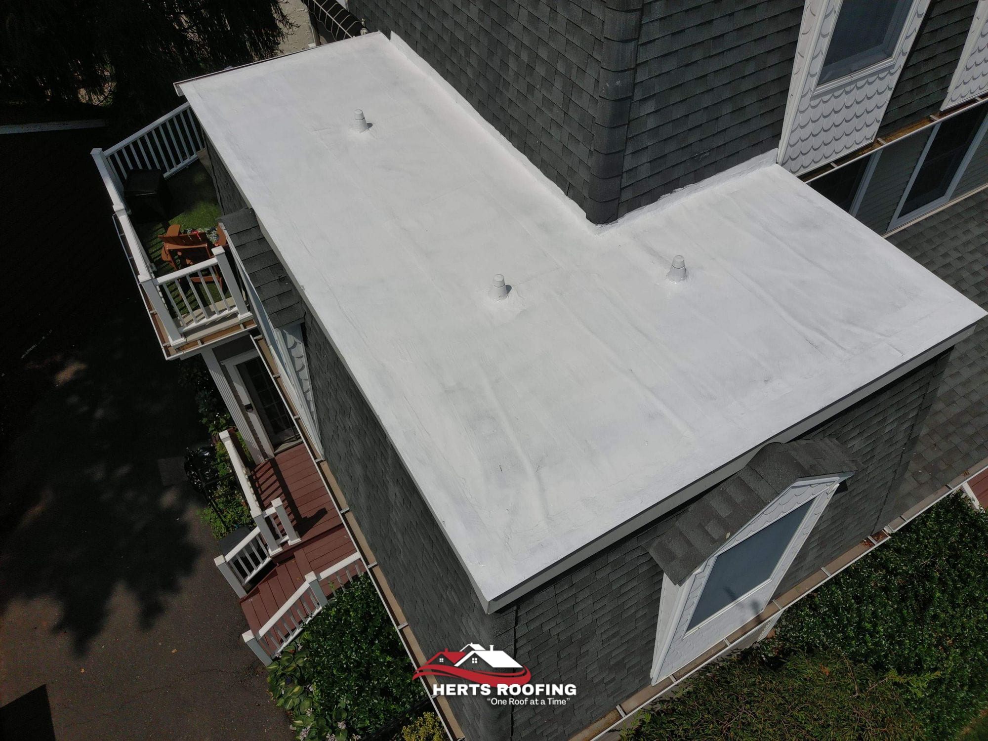 Roof Repair in Cranford, NJ — during photo