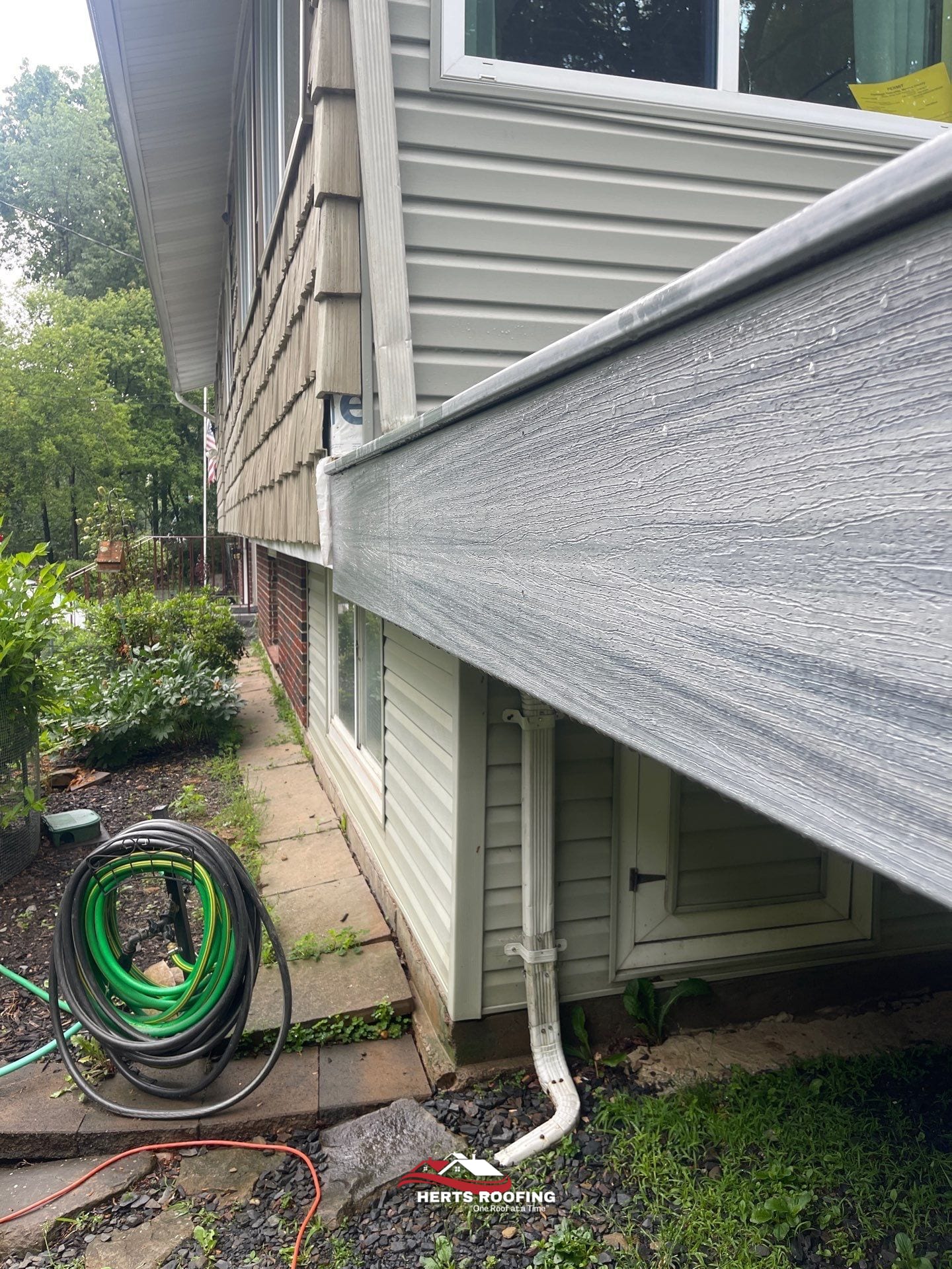 Deck Construction Project in Pocono Summit, PA — during photo