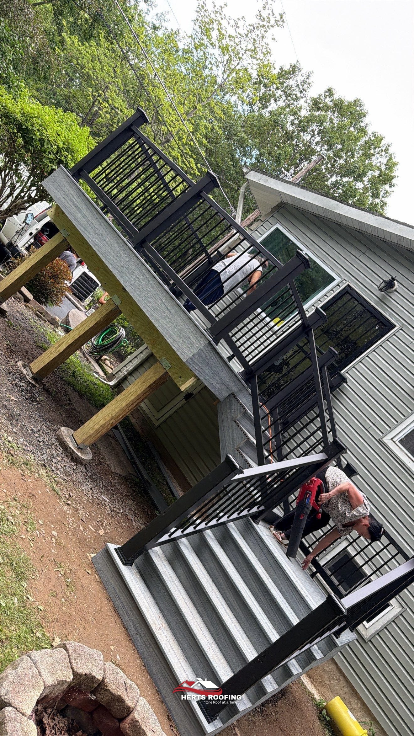 deck construction project — after photo