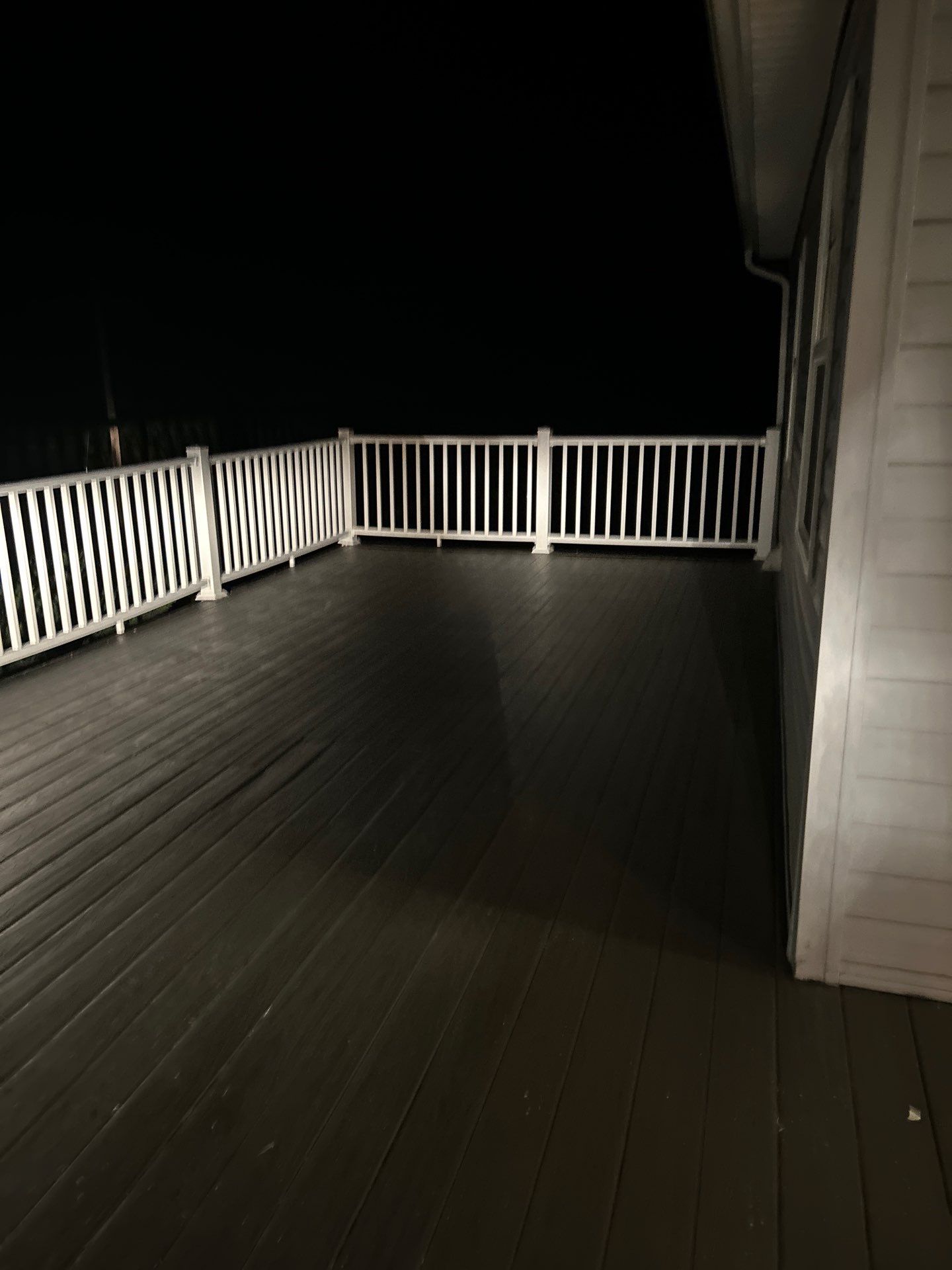 deck construction project — during photo