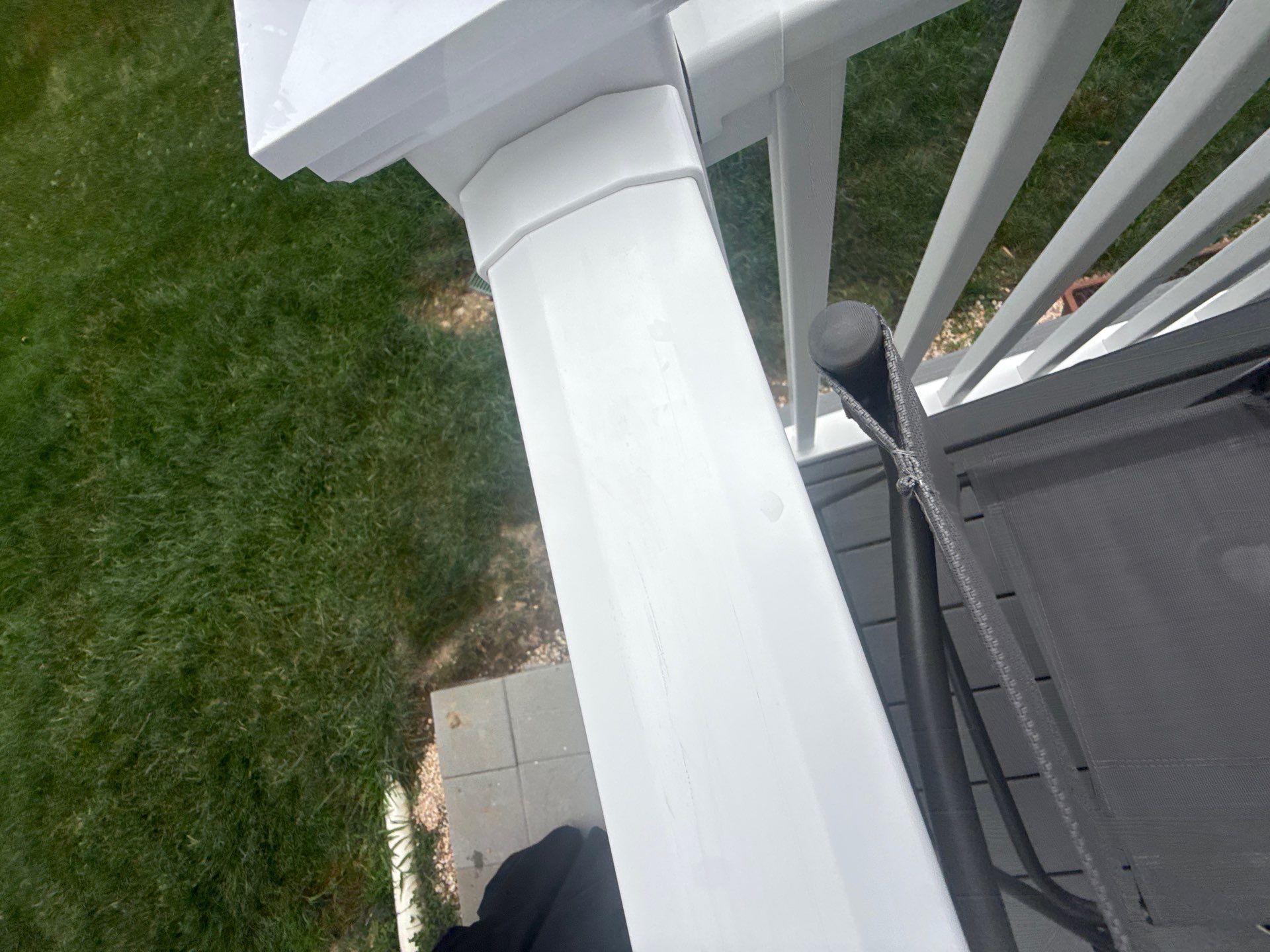 deck construction project — during photo