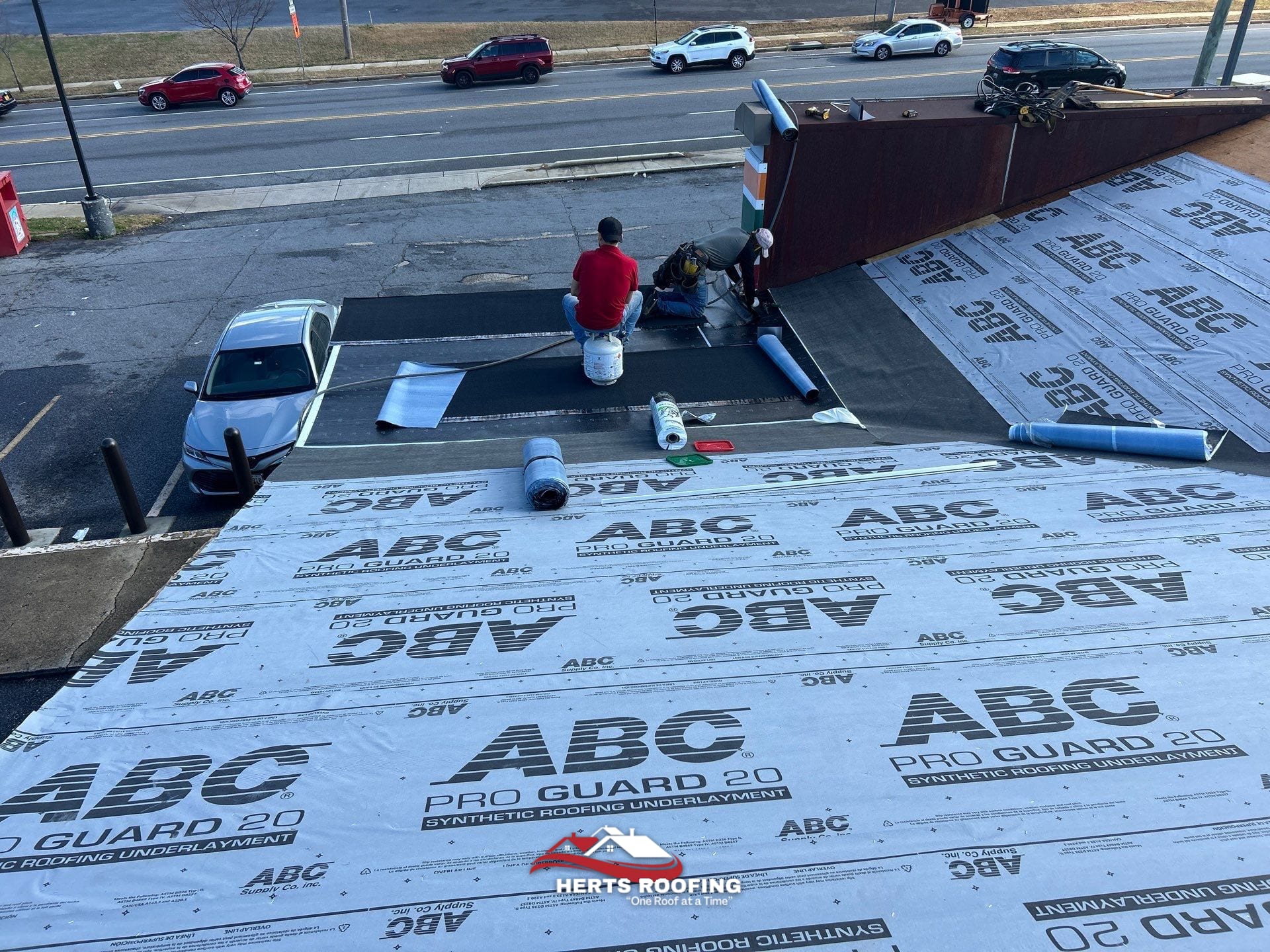 Roof Replacement in Clinton, MD — during photo