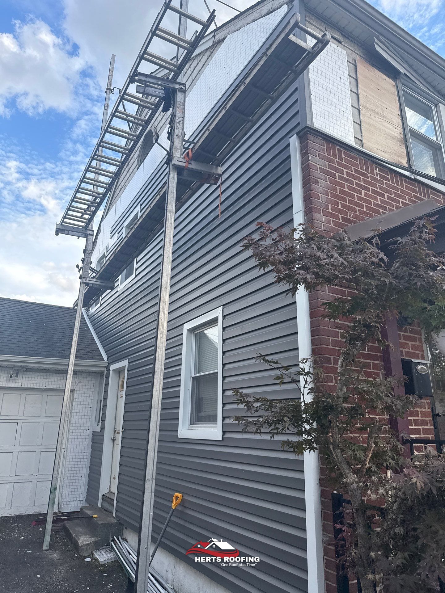 Siding Replacement Project in East Orange — during photo
