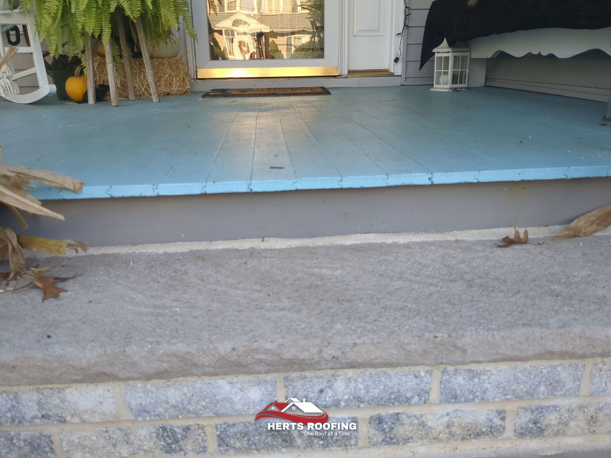Building a Front Porch Deck in Cranford, NJ — during photo