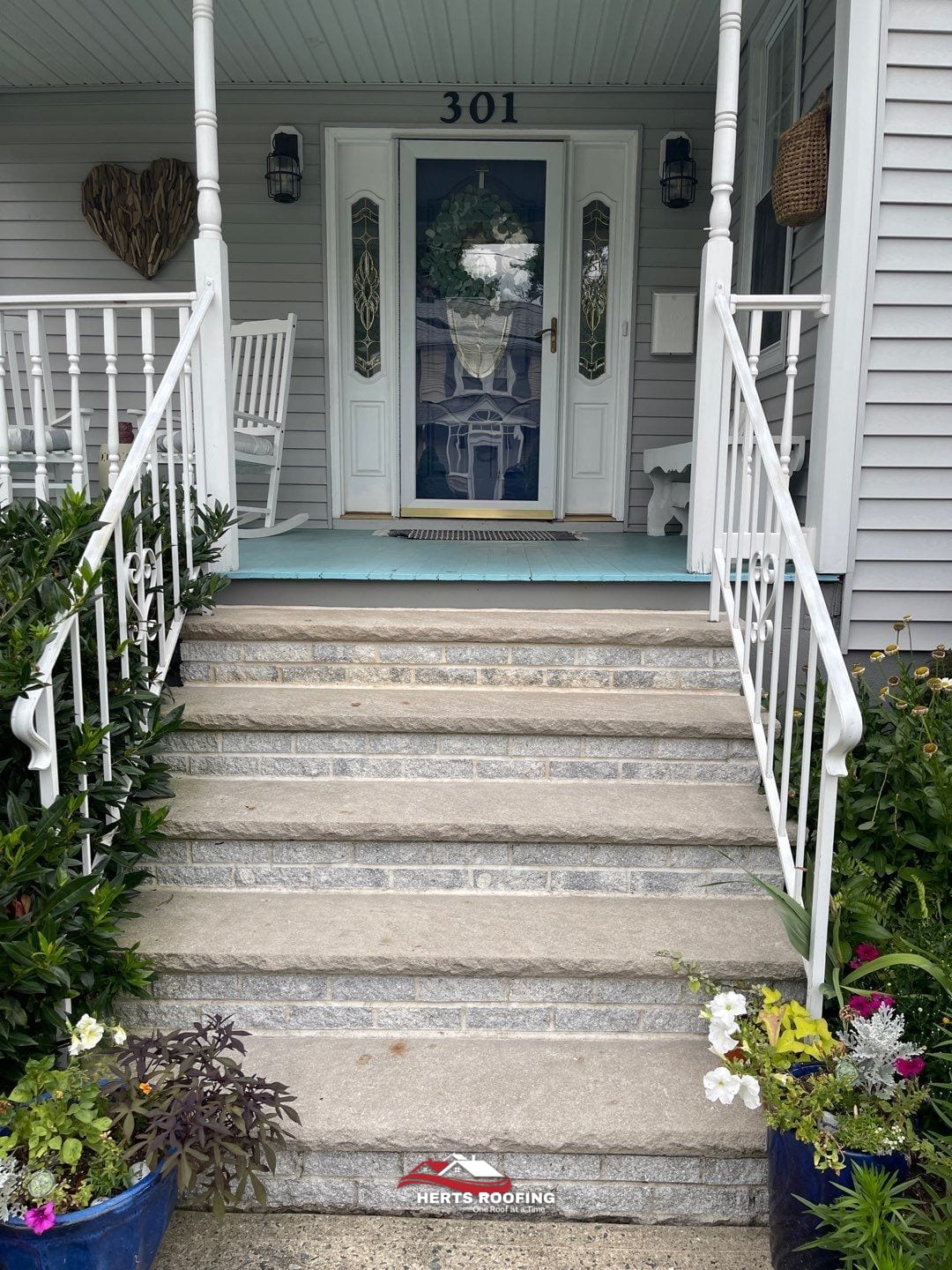 Building a Front Porch Deck in Cranford, NJ — during photo