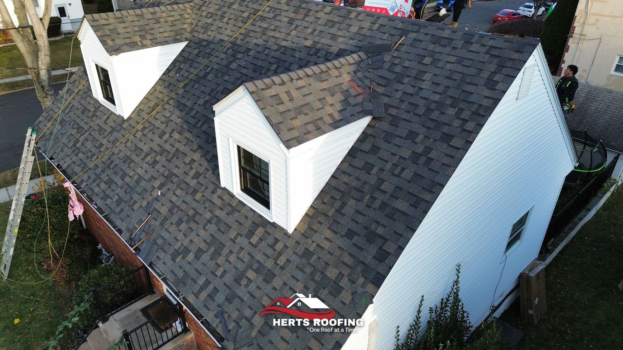 Roof Replacement by Herts Roofing & Construction — during photo