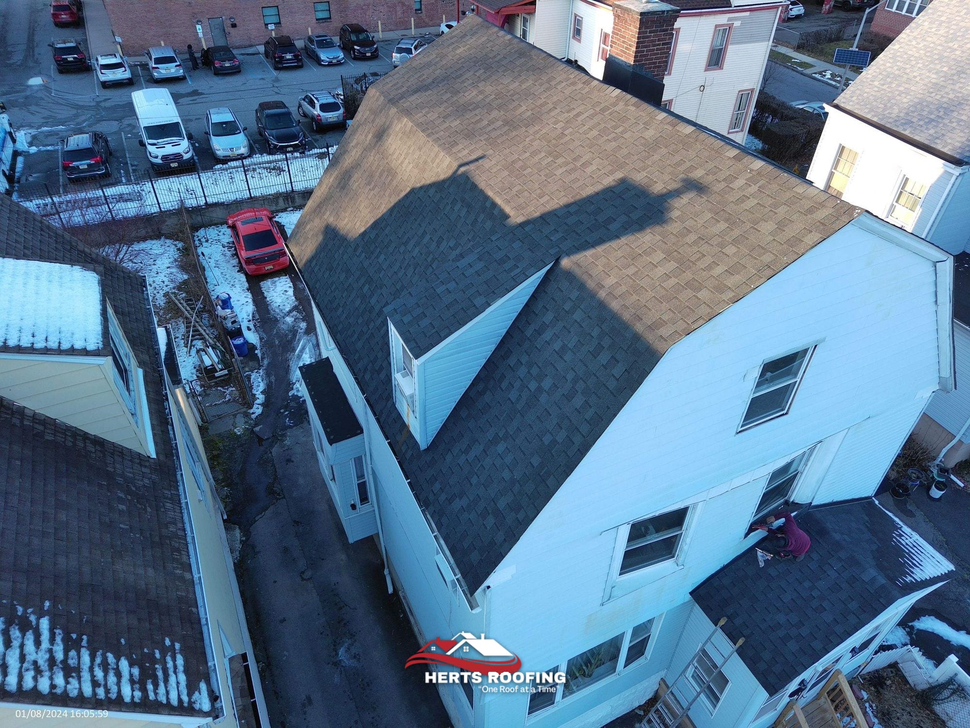 Roof Replacement in East Orange, NJ — during photo